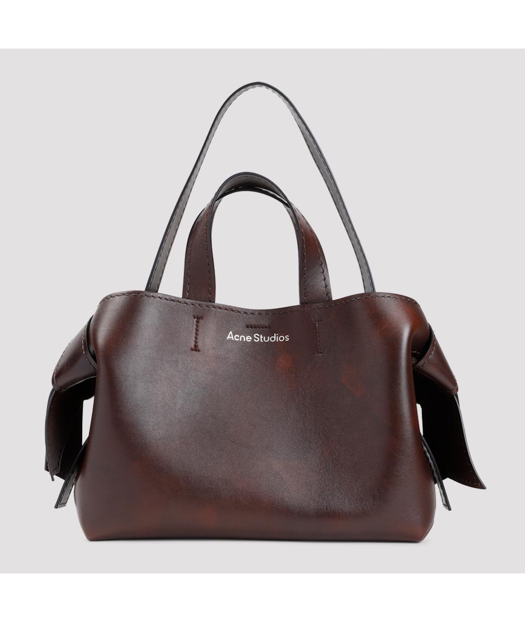 ACNE STUDIOS Коричневая кожаная сумка тоут, фото 3