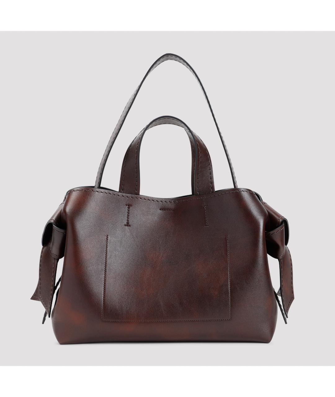 ACNE STUDIOS Коричневая кожаная сумка тоут, фото 4