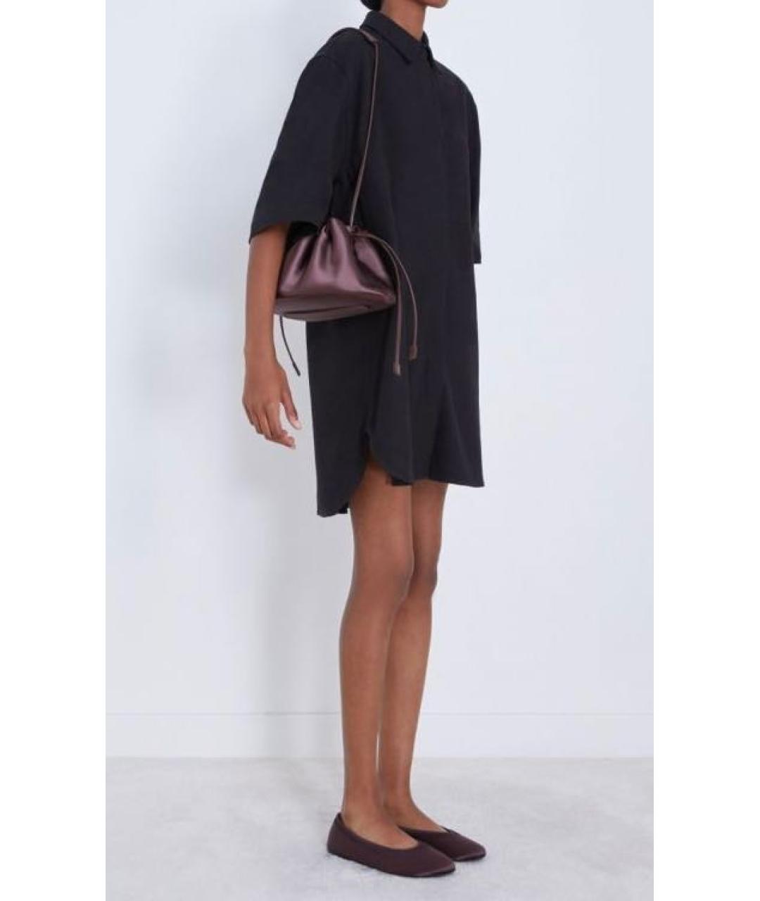 LOULOU STUDIO Бордовая тканевая сумка через плечо, фото 4