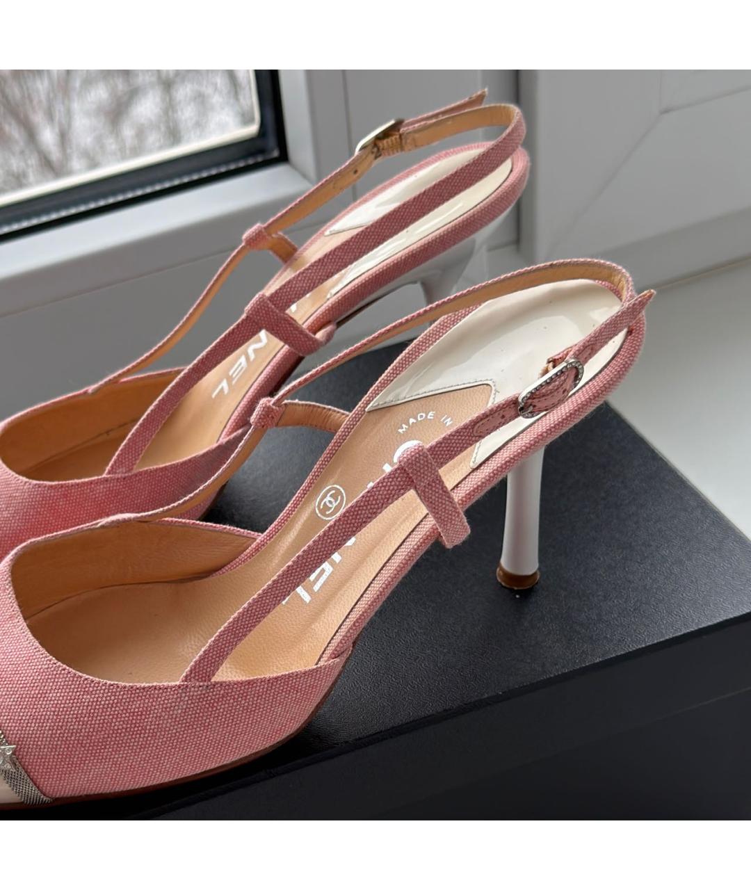 CHANEL Розовые кожаные туфли, фото 4