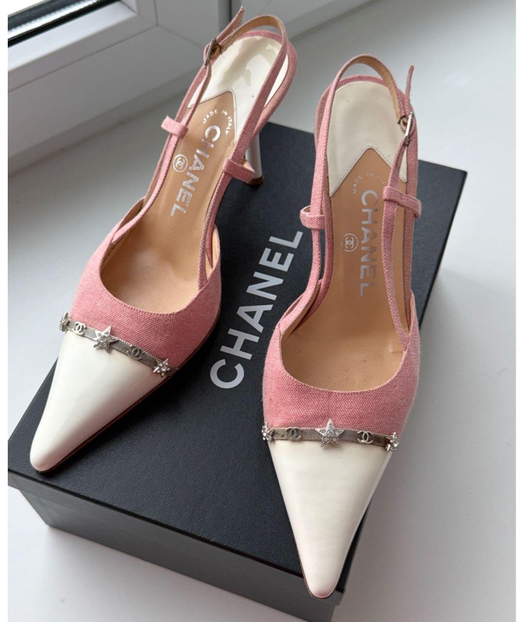 CHANEL Розовые кожаные туфли, фото 2