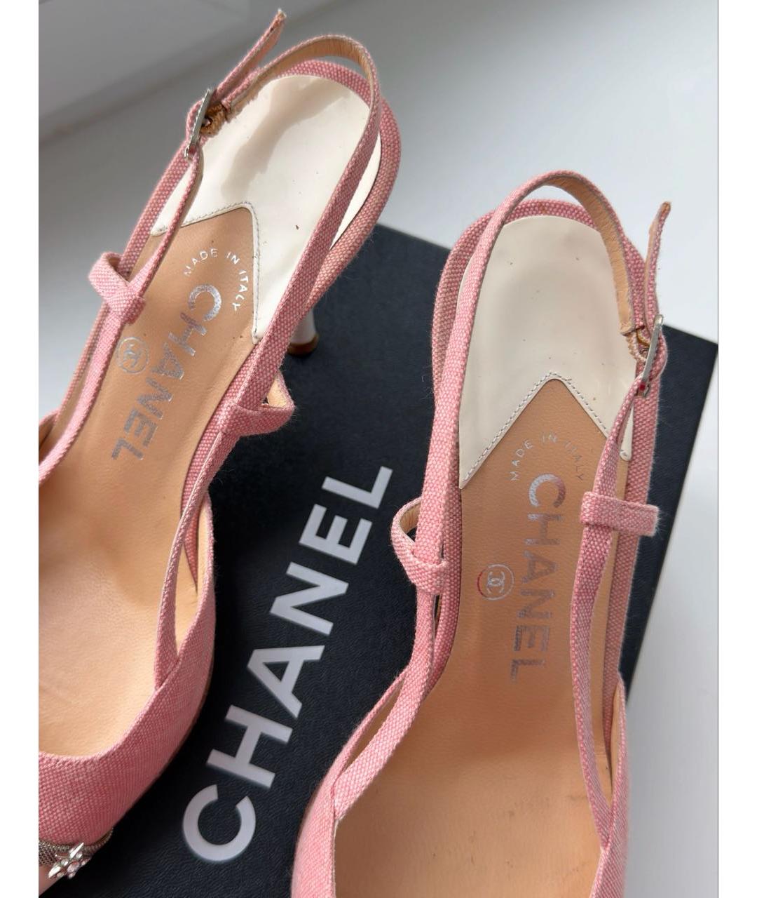 CHANEL Розовые кожаные туфли, фото 3