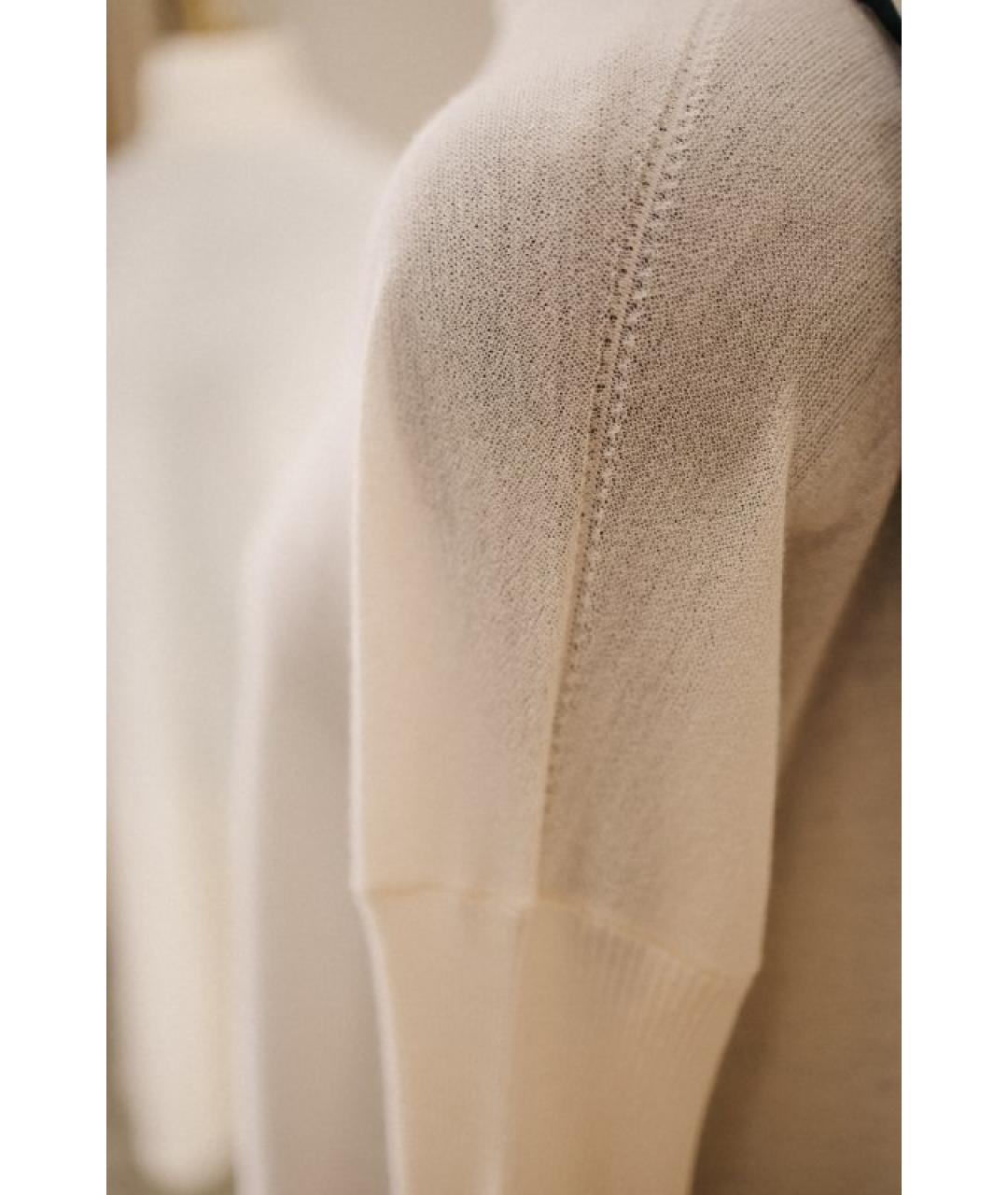 GENTRY PORTOFINO Белое кашемировое платье, фото 4