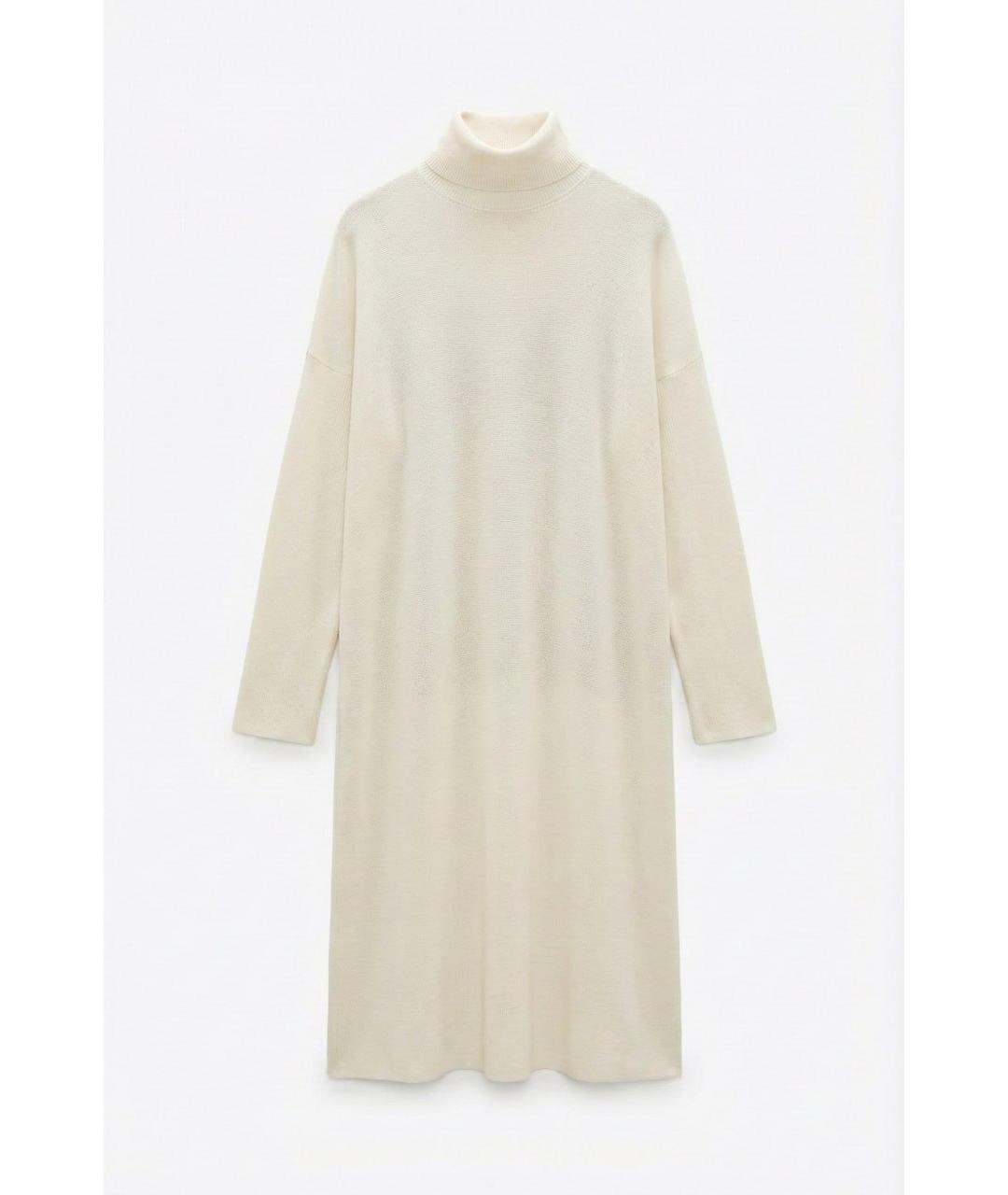 GENTRY PORTOFINO Белое кашемировое платье, фото 6