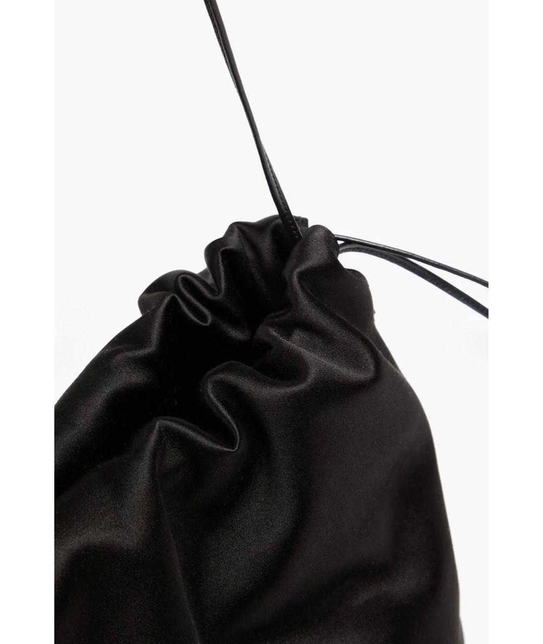 LOULOU STUDIO Черная тканевая сумка через плечо, фото 2