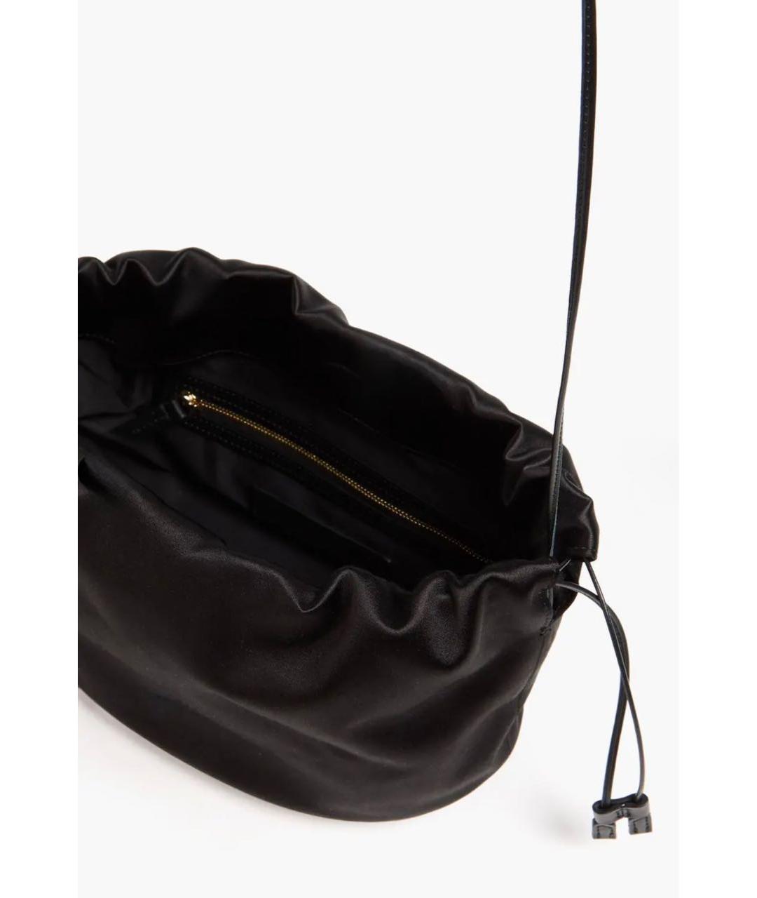 LOULOU STUDIO Черная тканевая сумка через плечо, фото 3