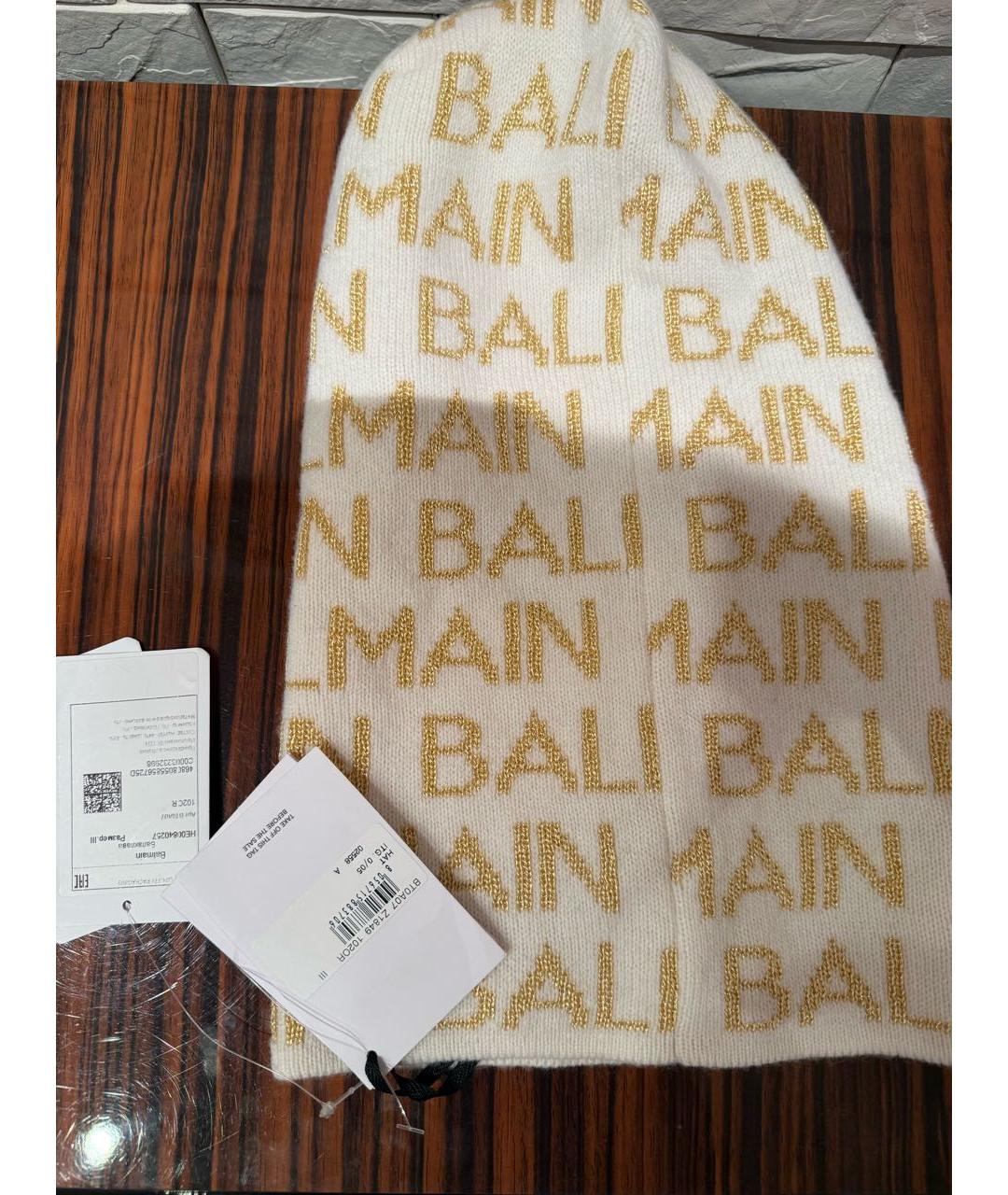 BALMAIN Бежевая шерстяная шапка, фото 2