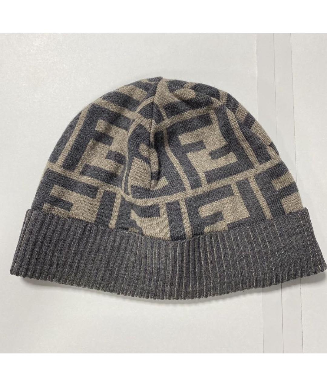 FENDI Коричневая шерстяная шапка, фото 6