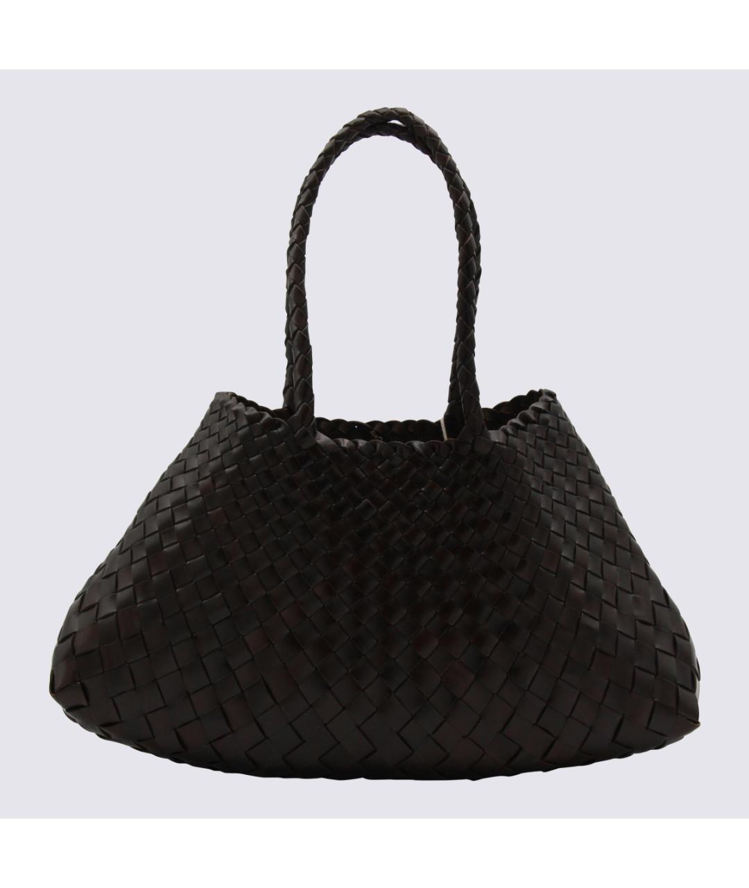 Dragon Diffusion Коричневая кожаная сумка тоут, фото 5