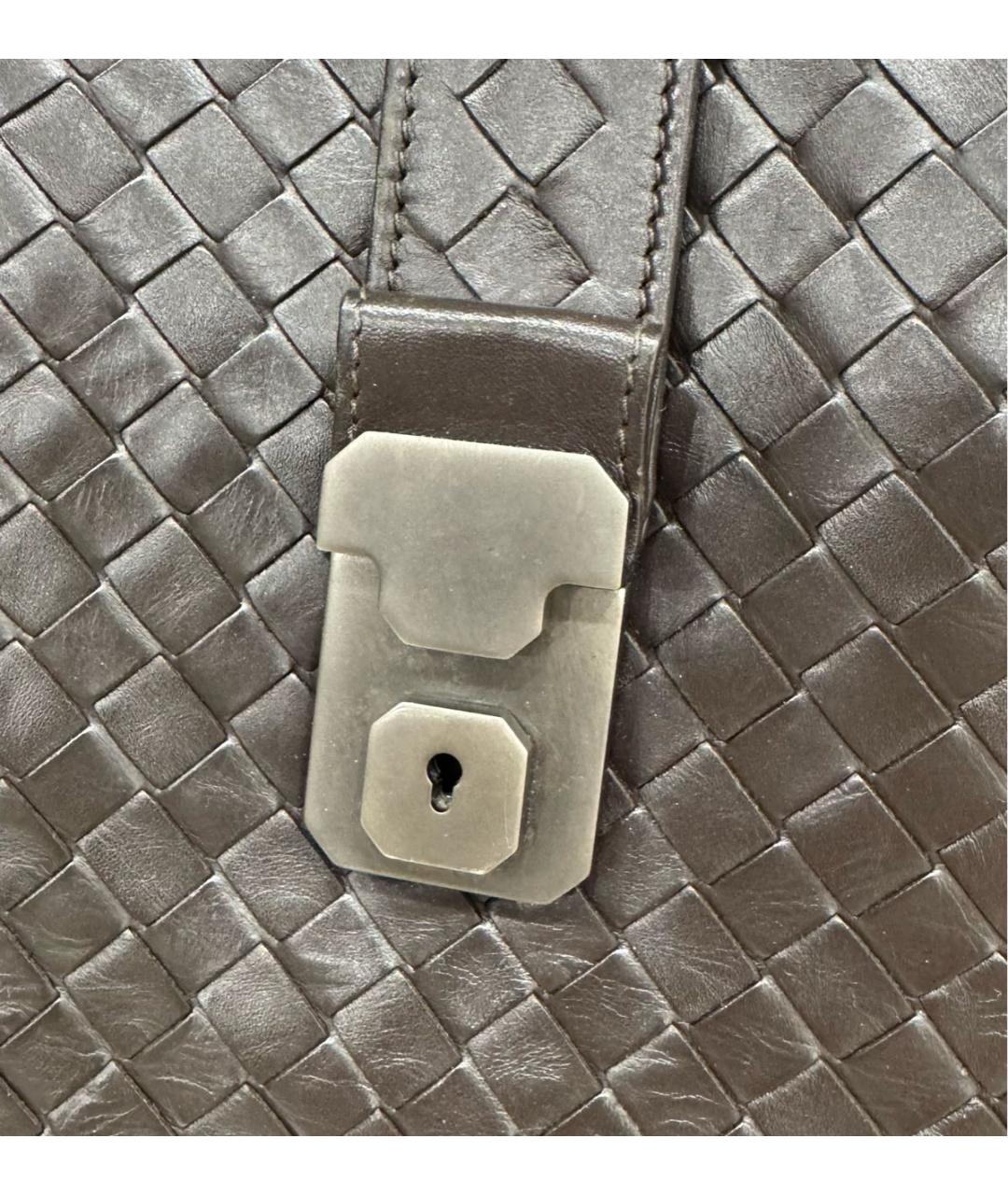 BOTTEGA VENETA Черная кожаная сумка с короткими ручками, фото 7