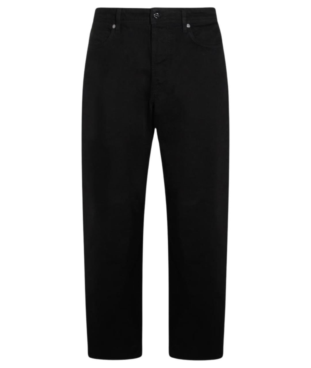 STONE ISLAND Черные хлопковые прямые джинсы, фото 1