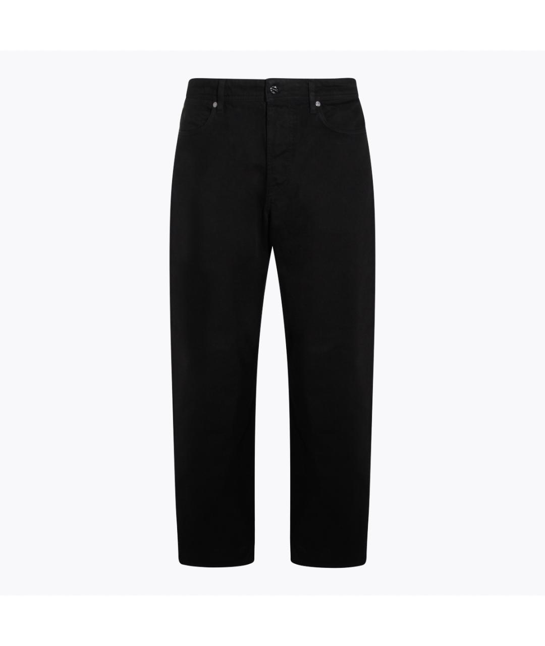 STONE ISLAND Черные хлопковые прямые джинсы, фото 4