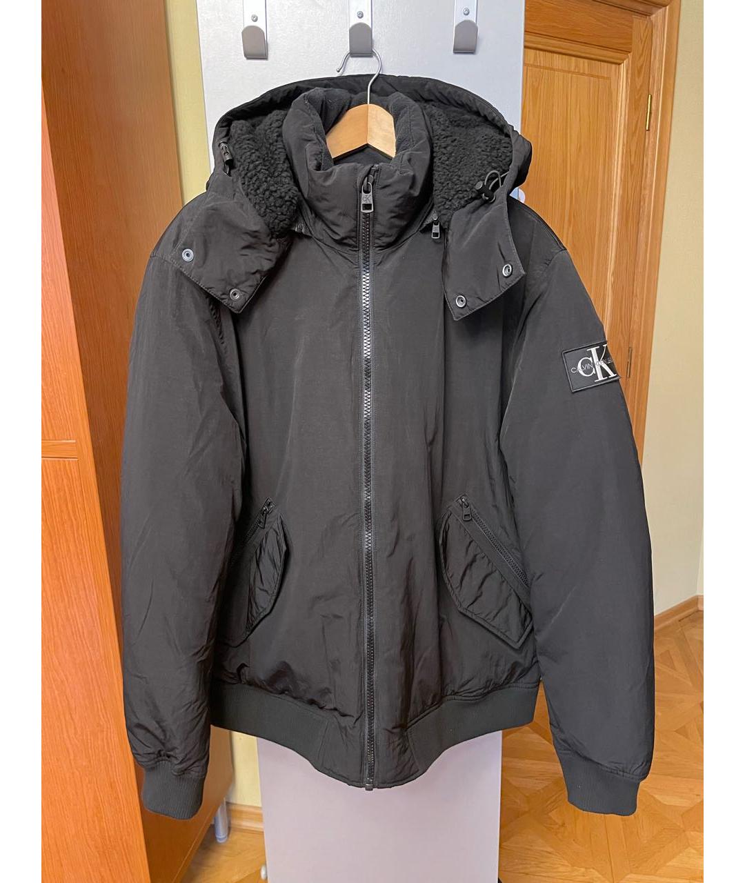 CALVIN KLEIN Черная полиэстеровая куртка, фото 9
