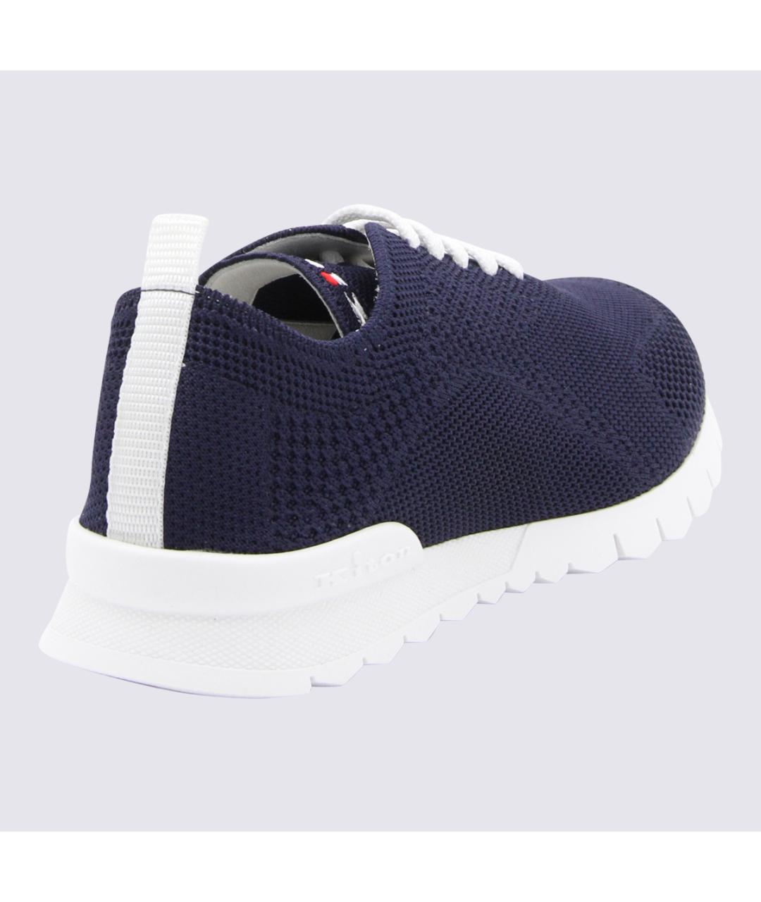 KITON Синие текстильные низкие кроссовки / кеды, фото 2
