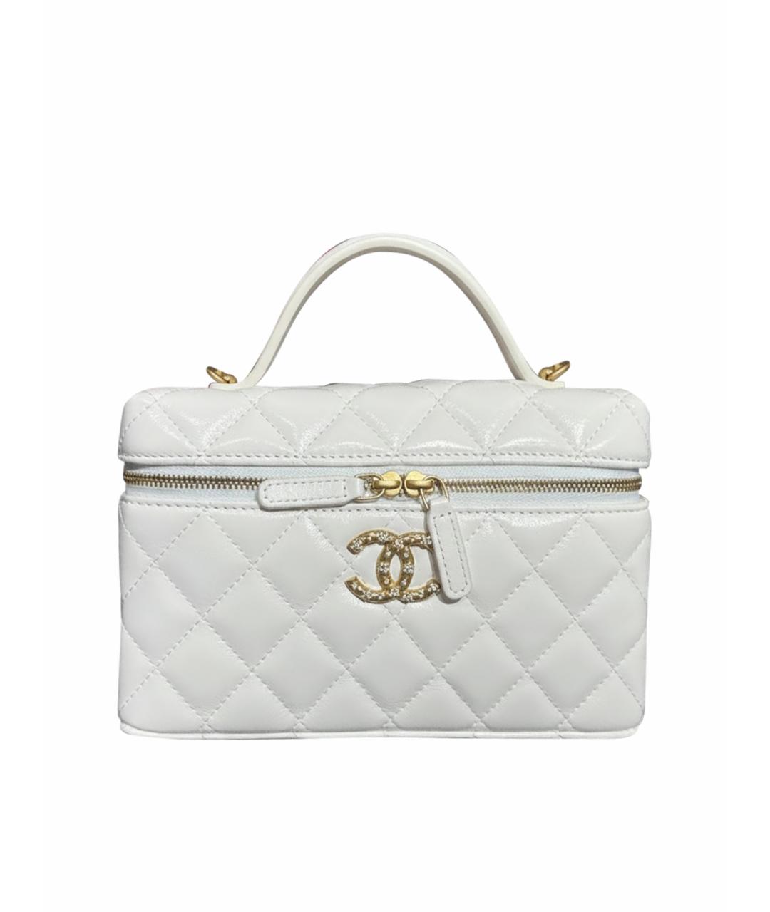 CHANEL Белая кожаная сумка через плечо, фото 1