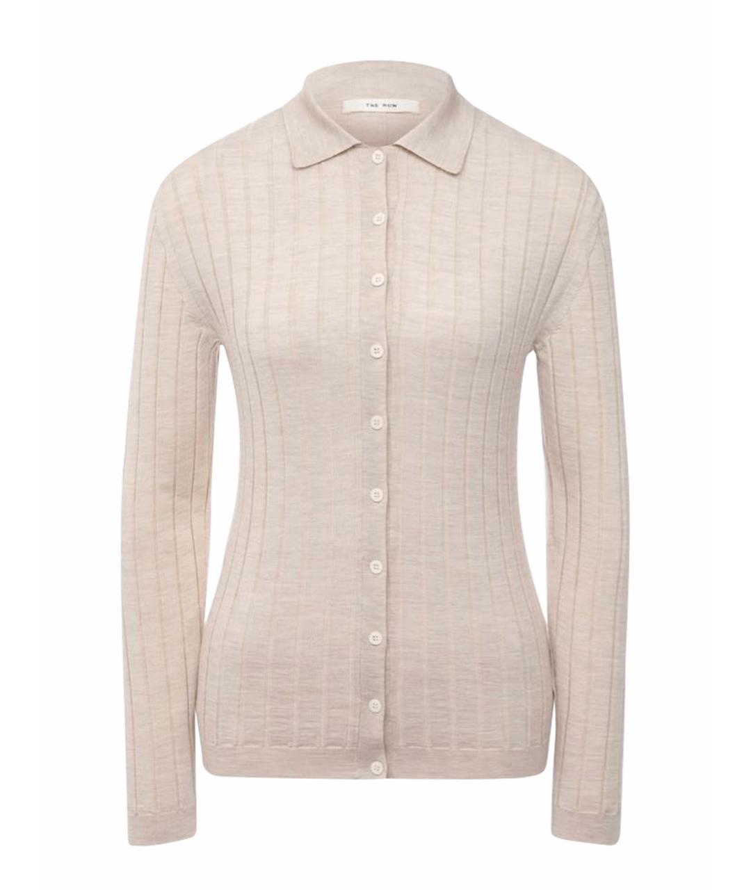 THE ROW Бежевый шелковый кардиган, фото 1