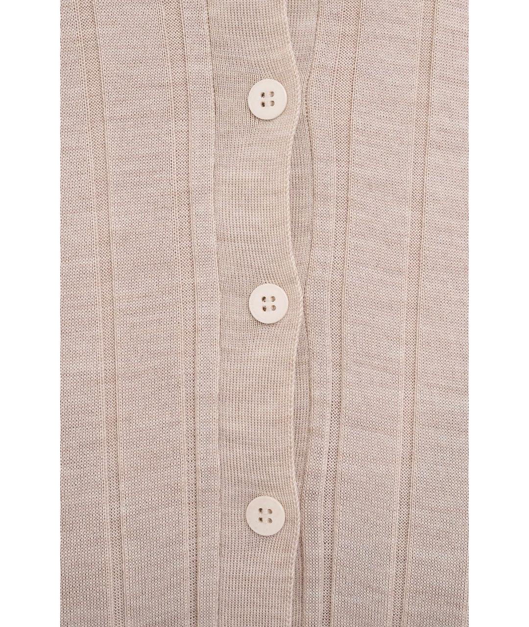 THE ROW Бежевый шелковый кардиган, фото 7