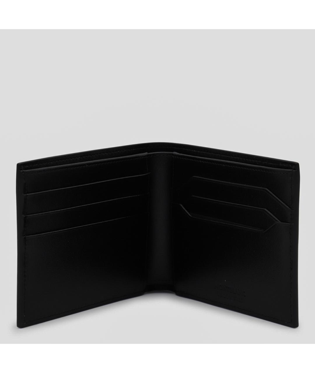 MONTBLANC Черный кожаный кошелек, фото 2