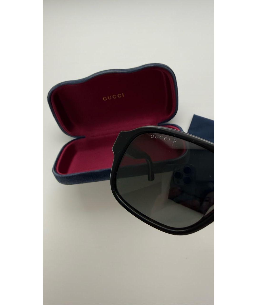 GUCCI Черные пластиковые солнцезащитные очки, фото 6