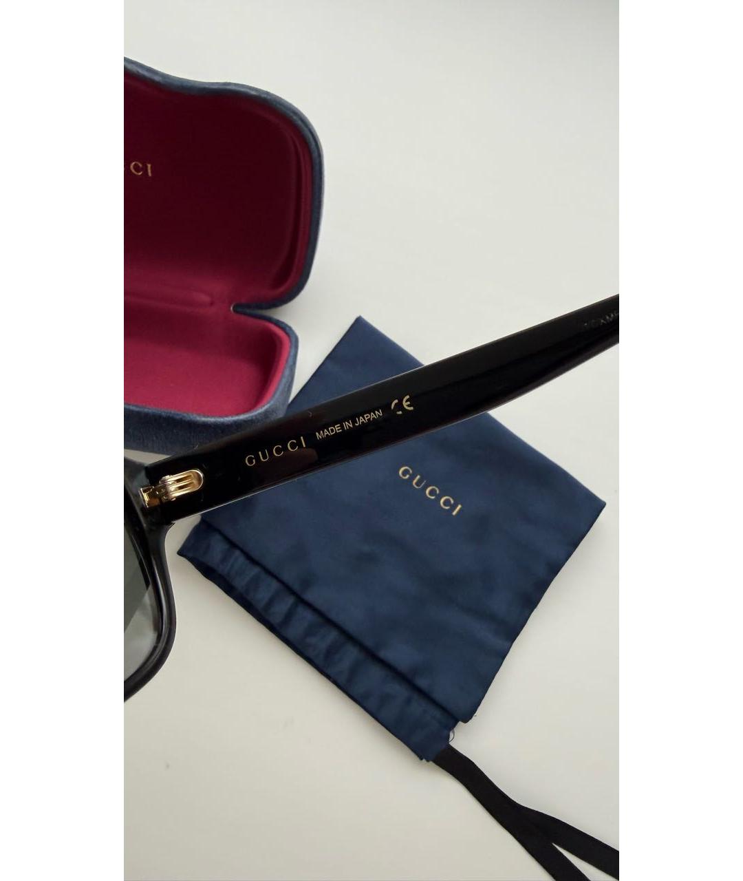 GUCCI Черные пластиковые солнцезащитные очки, фото 4