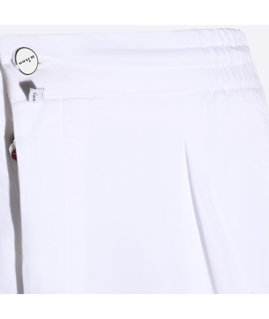KITON Белые повседневные брюки, фото 3