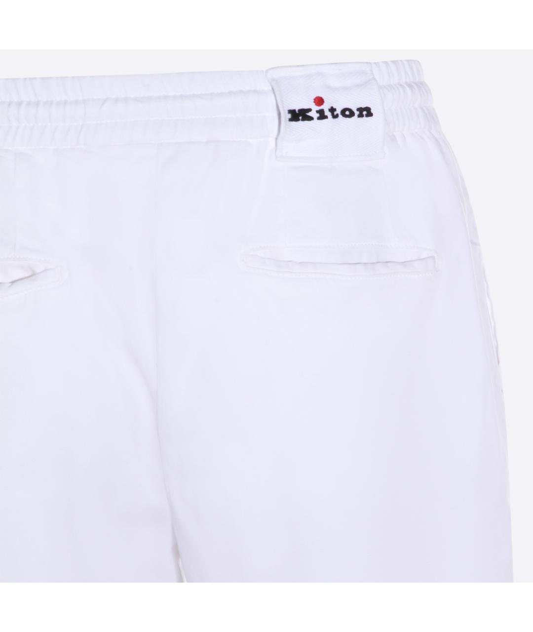 KITON Белые повседневные брюки, фото 4