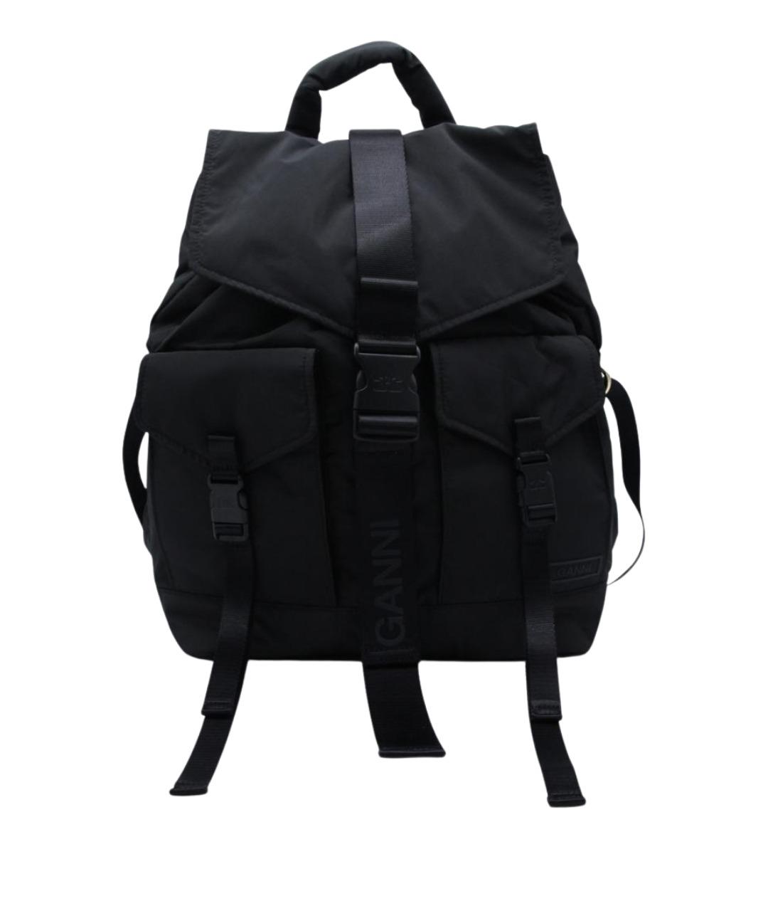 GANNI Черный синтетический рюкзак, фото 1