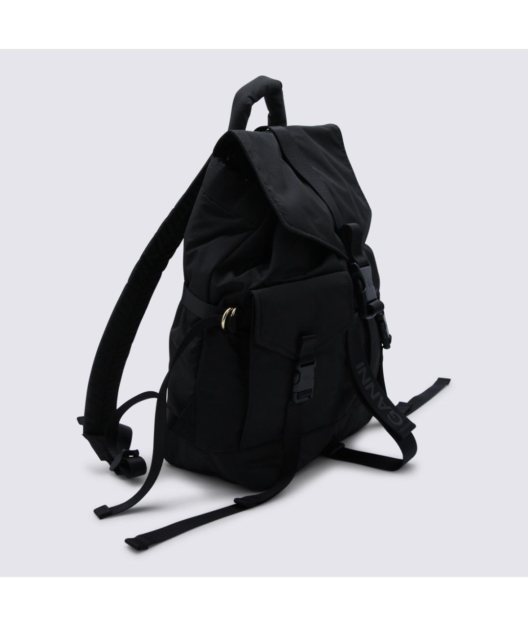 GANNI Черный синтетический рюкзак, фото 2