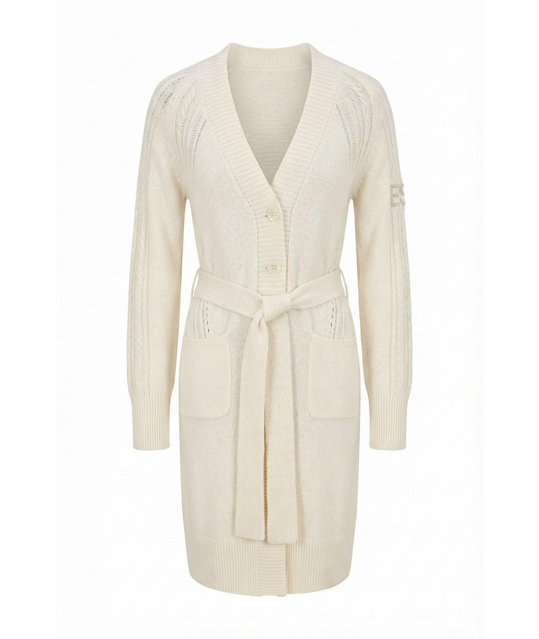 ERMANNO SCERVINO Белый шерстяной кардиган, фото 7