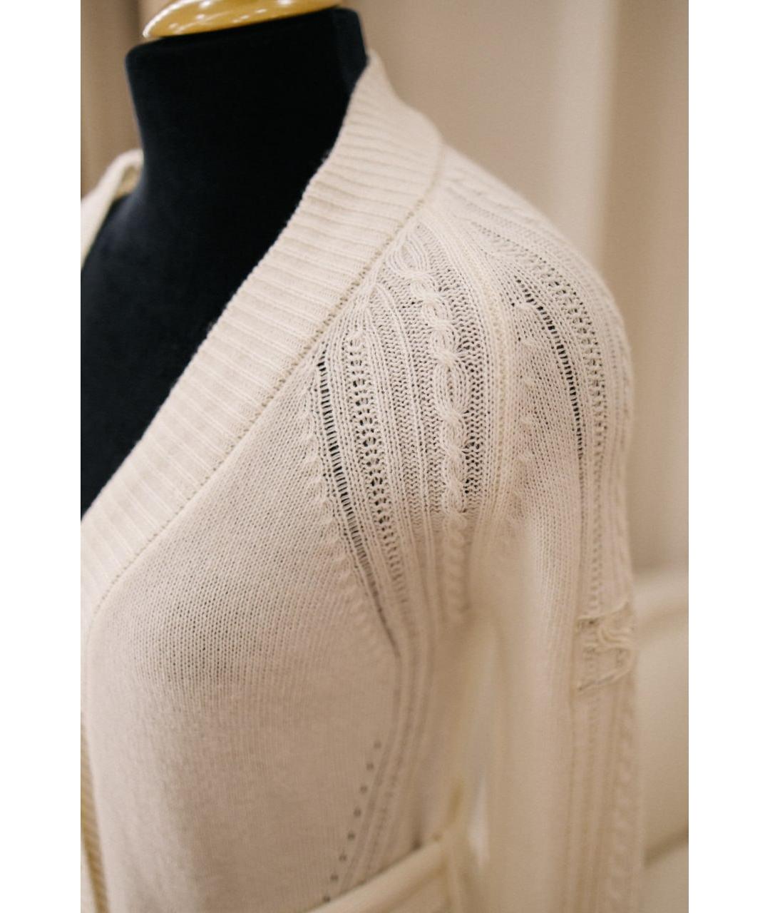 ERMANNO SCERVINO Белый шерстяной кардиган, фото 4