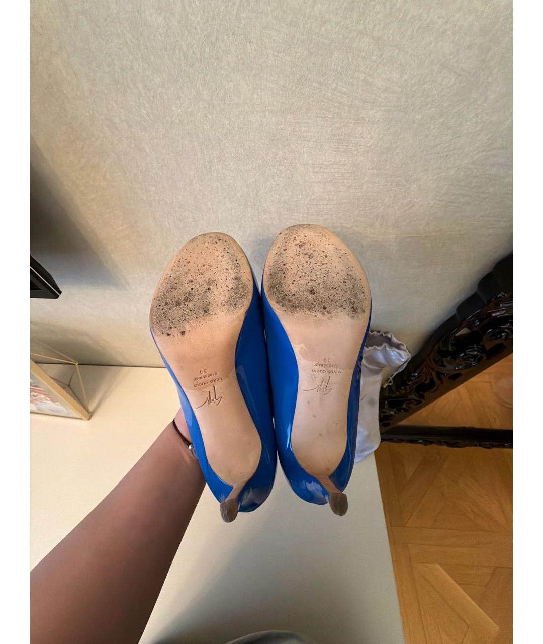 GIUSEPPE ZANOTTI DESIGN Синие туфли из лакированной кожи, фото 5