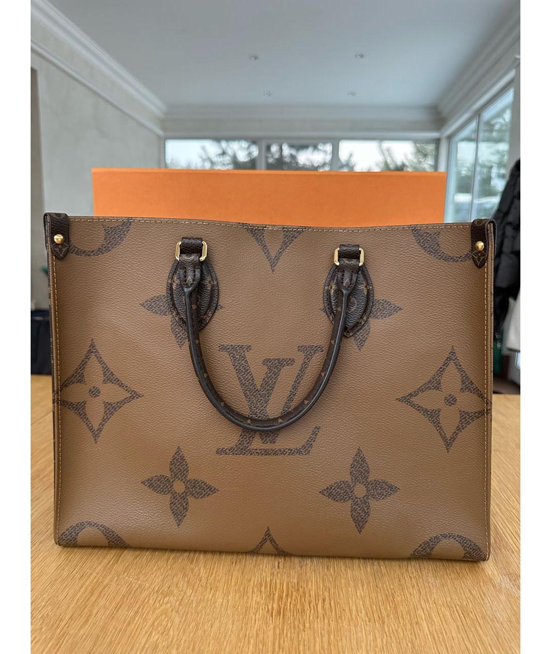 LOUIS VUITTON Коричневая сумка тоут, фото 3