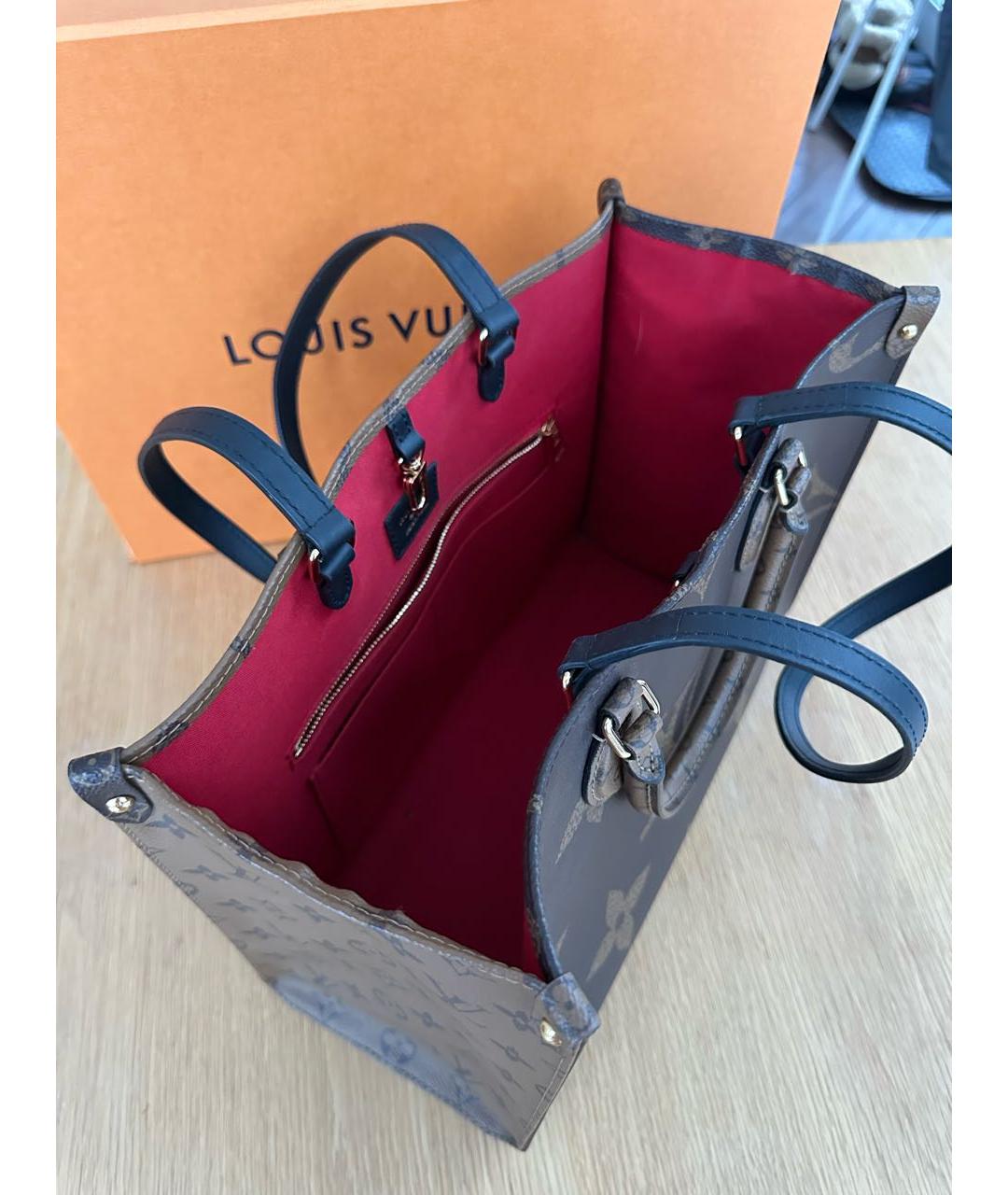 LOUIS VUITTON Коричневая сумка тоут, фото 4