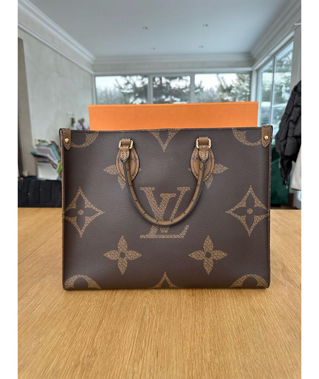 LOUIS VUITTON Коричневая сумка тоут, фото 7