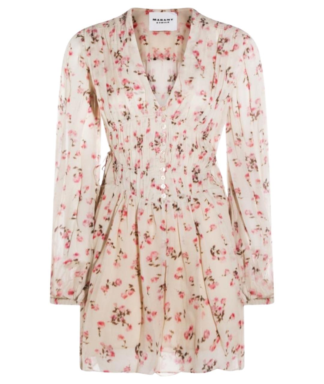 ISABEL MARANT ETOILE Бежевое вискозное коктейльное платье, фото 1