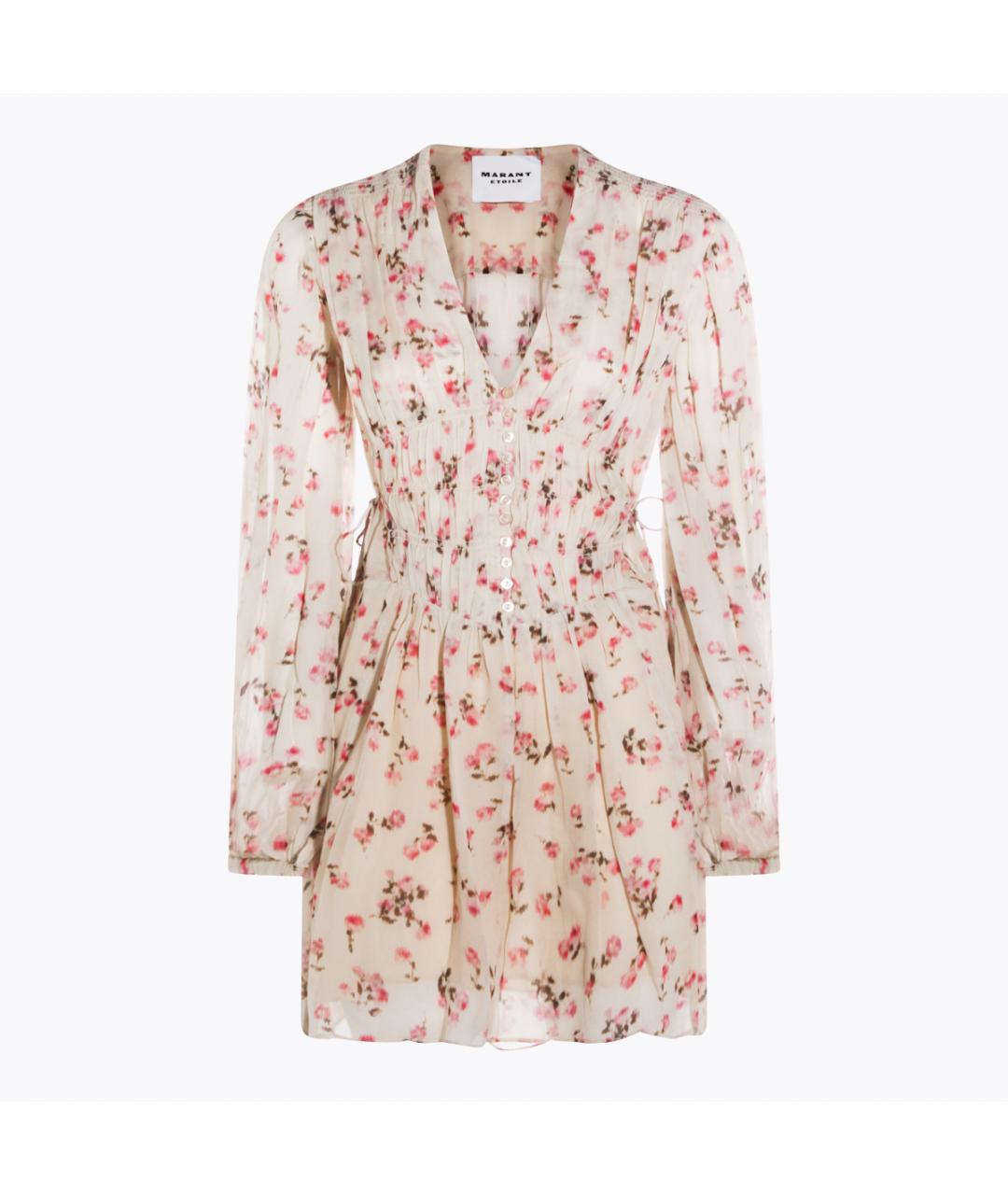 ISABEL MARANT ETOILE Бежевое вискозное коктейльное платье, фото 5