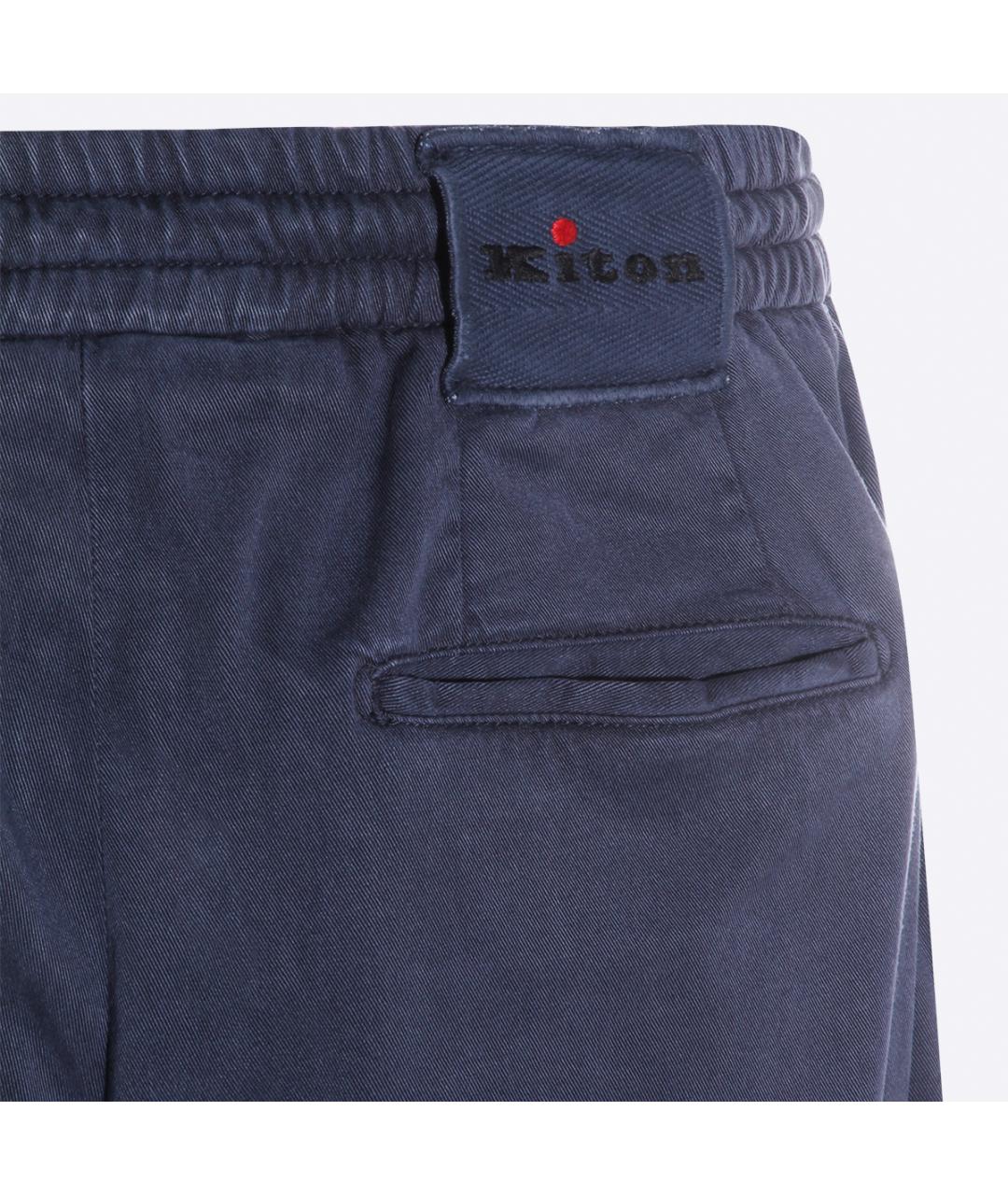 KITON Синие повседневные брюки, фото 4