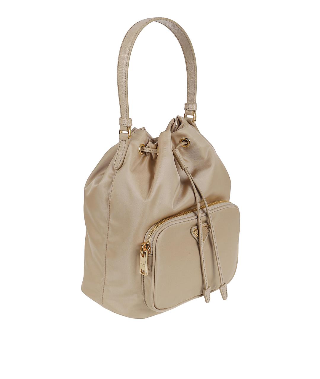 PRADA Бежевая тканевая сумка тоут, фото 3