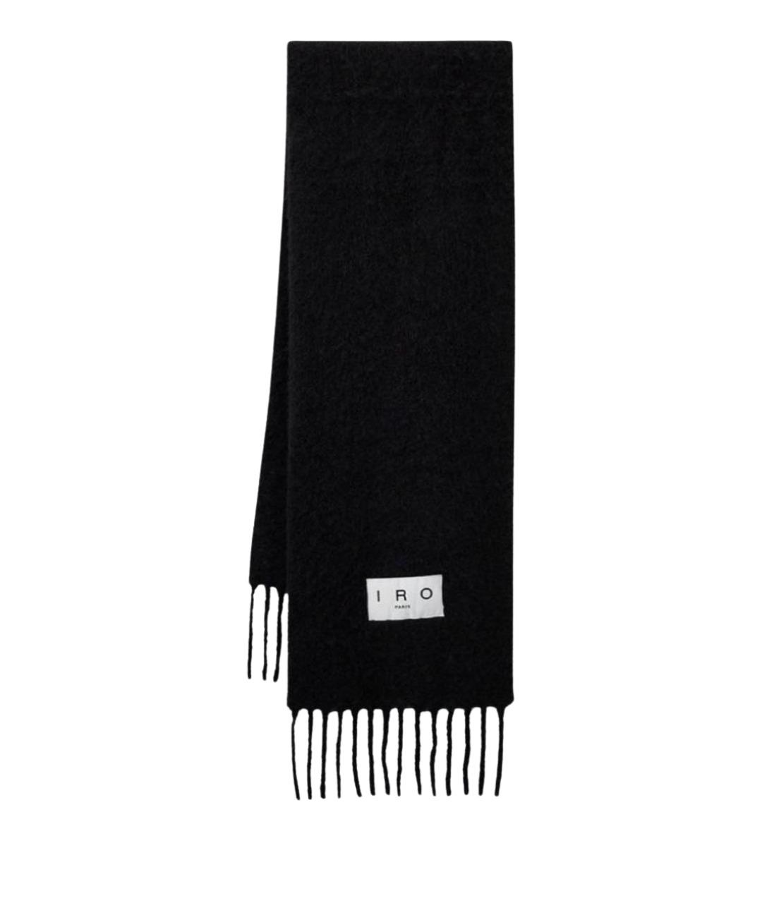 IRO Черный шерстяной шарф, фото 1