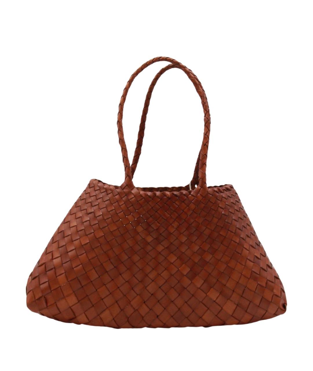 Dragon Diffusion Оранжевая кожаная сумка тоут, фото 1