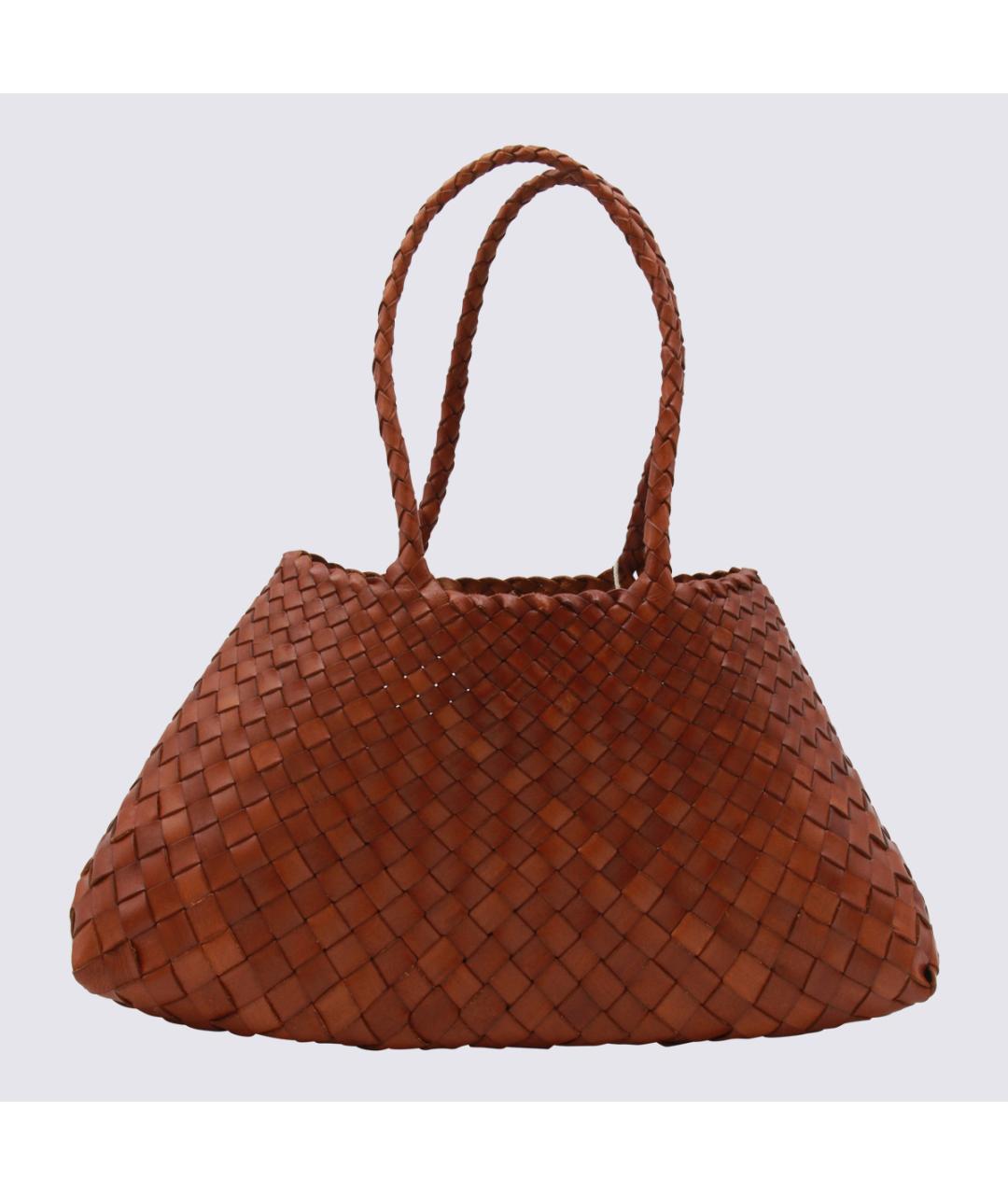 Dragon Diffusion Оранжевая кожаная сумка тоут, фото 5