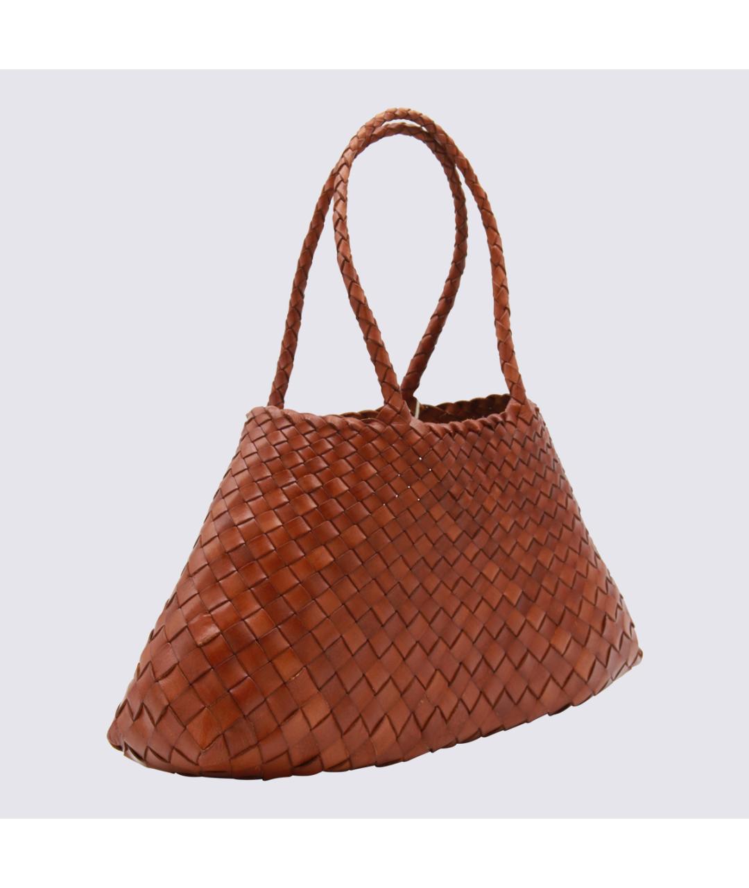 Dragon Diffusion Оранжевая кожаная сумка тоут, фото 2