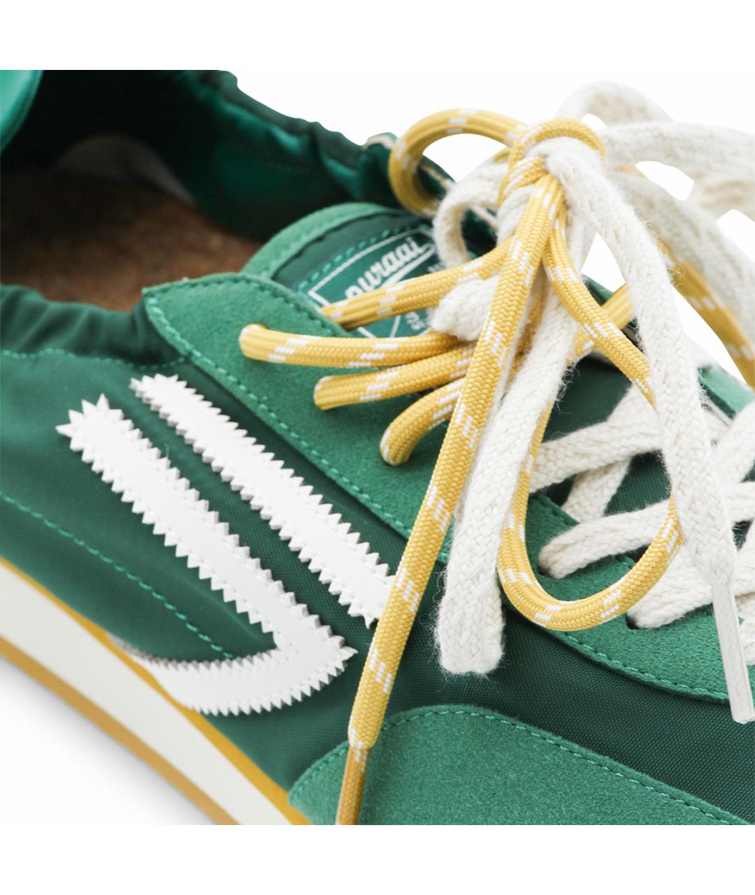 PURAAI Зеленые текстильные низкие кроссовки / кеды, фото 4