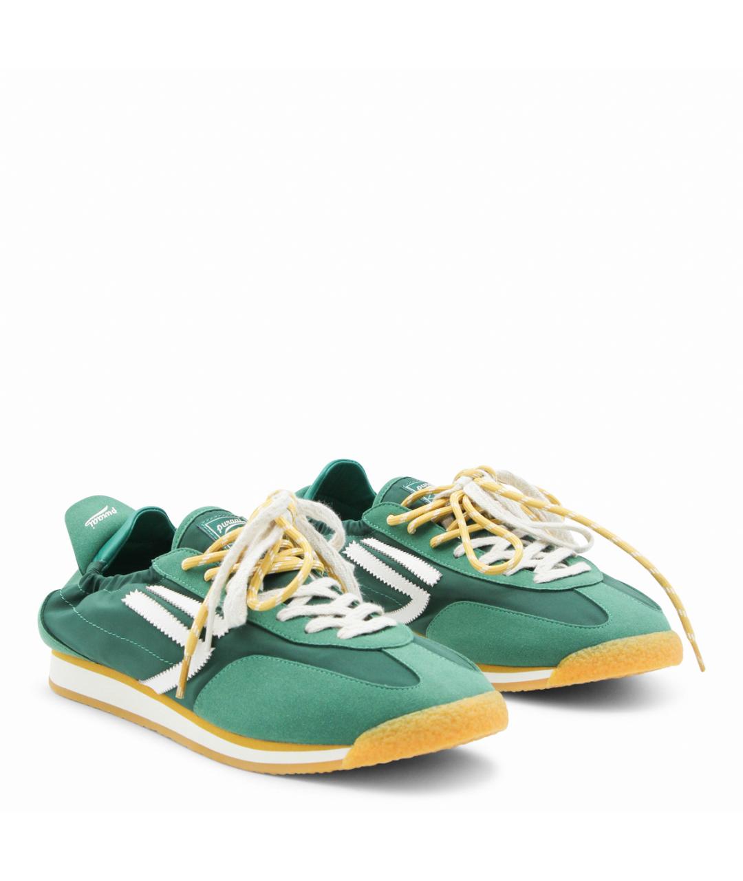 PURAAI Зеленые текстильные низкие кроссовки / кеды, фото 2