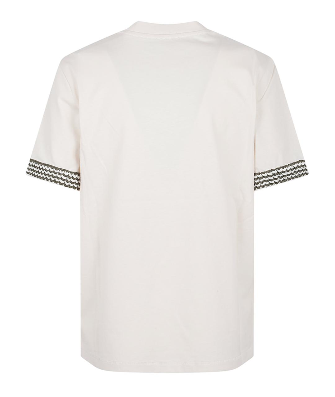 MONCLER Белая хлопковая футболка, фото 3