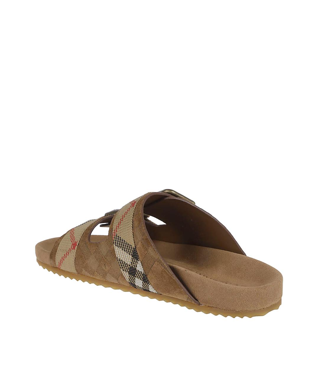 BURBERRY Мульти кожаные шлепанцы, фото 3