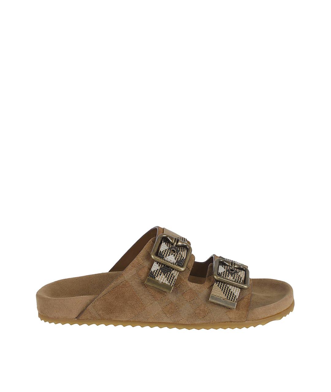 BURBERRY Мульти кожаные шлепанцы, фото 1