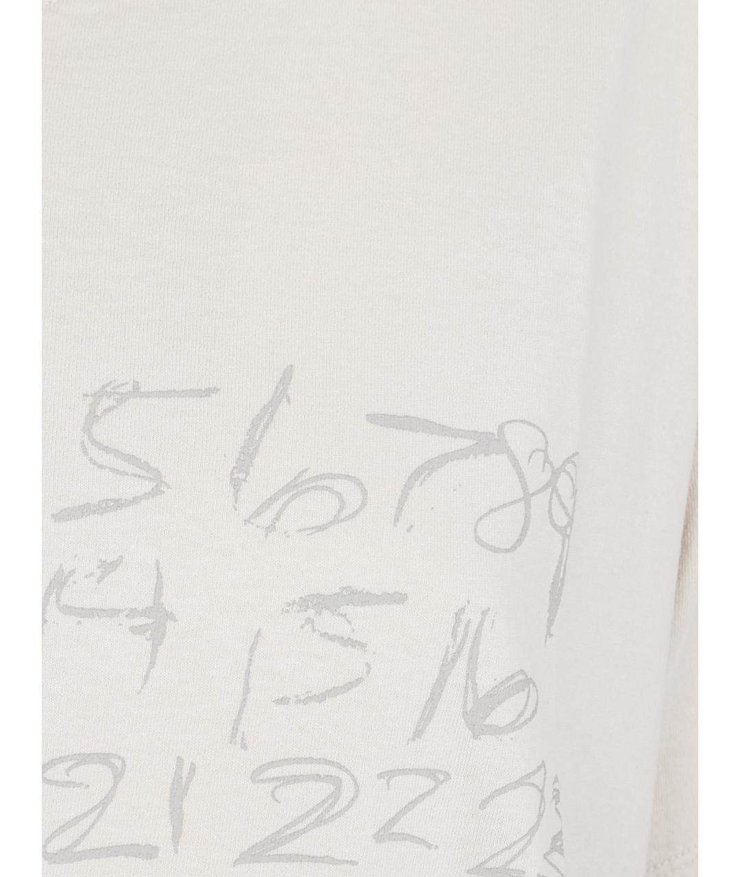 MAISON MARGIELA Белая хлопковая футболка, фото 2