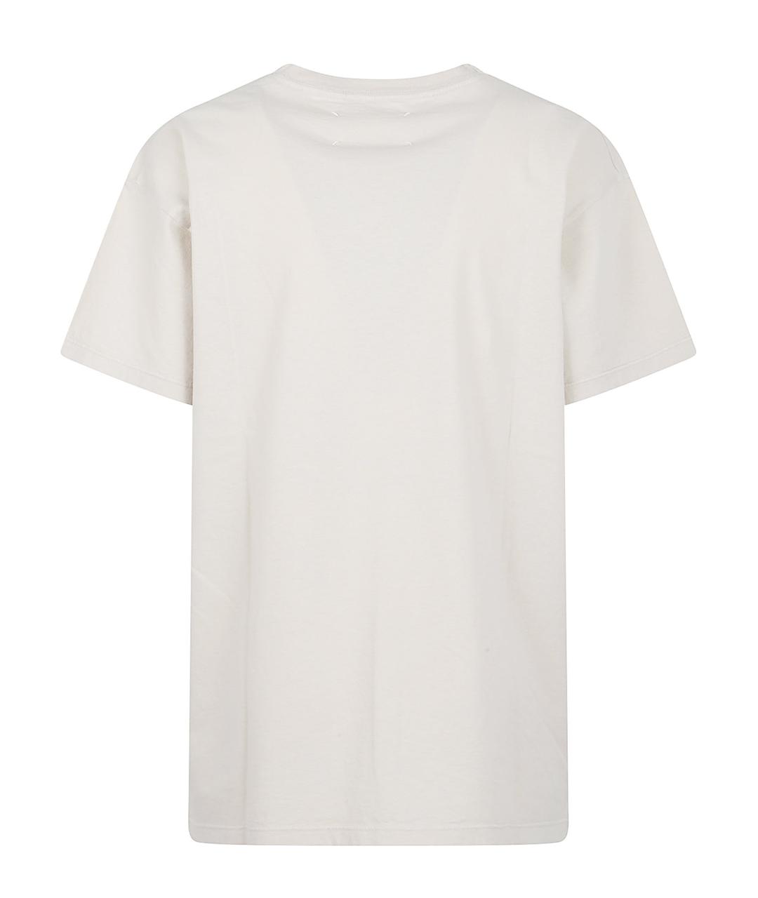 MAISON MARGIELA Белая хлопковая футболка, фото 3