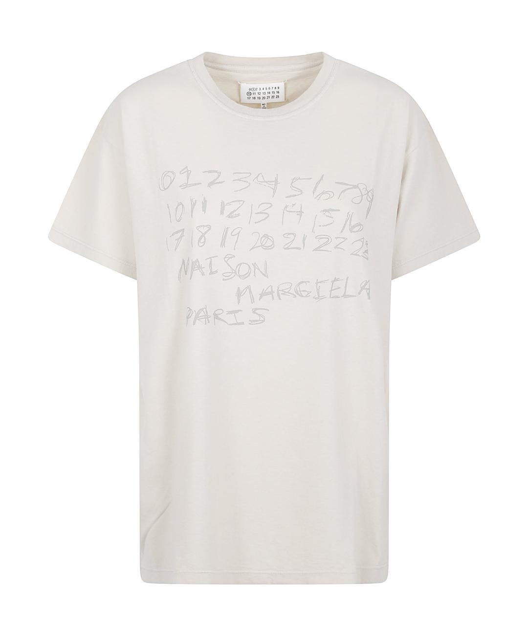 MAISON MARGIELA Белая хлопковая футболка, фото 1